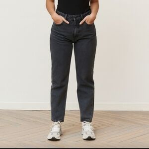 Superdry Washed Black High Rise Straight Leg Jeans Women’s W28 x 26 Hemmed